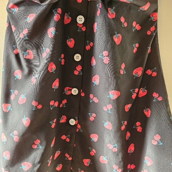 Quanta Du Soleil De Paris Boho Feminine Mini Dress Black Cherry Sz 34 XS - Picture 10 of 15